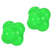 Bounce Reaction Balls Coordination Training Agility Trainer Silicone, Green 2pcs