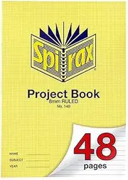 Spirax 140 A4 Project Book with 8MM Ruling (48 Pages)