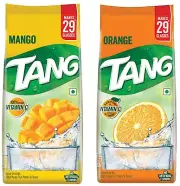 Tang Orange/Mango Instant Drink Mix Foil Packet 2x500g - 2 Pack