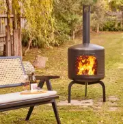 Glow Forge Chimenea Stylish And Modern Design Large Burning Capacity New