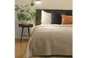J.Elliot Home Adela Sandstone Velvet Quilted Coverlet Set Queen/King