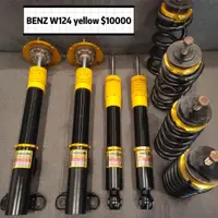 在飛比找蝦皮購物優惠-BENZ W124 yellow 高低軟硬可調避震器