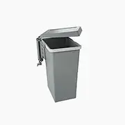 elletipi PBN asg44 Line Swing 2.0 Automatic Dustbin Door Plastic Large Capacity 24 Litre, Nylon Loaded, Dark Grey, l.34 cm h.46 cm p.26 cm