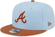 New Era Atlanta Braves 9FIFTY Elements Color Pack Snapback Cap, Adjustable Hat Blue, Blue, One Size