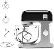 [Kenwood] KMX754ABK Stand Mixer for Baking, Stylish Kitchen Mixer with K-Beater, Dough Hook and Whisk, 5L Glass Bowl, Removable Splash Guard, 1000 W, Black