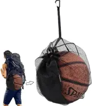 Basketball Bag, Ball Bag, Drawstring Mesh Basketball Storage Net Bag, Multi-S...
