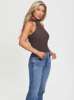 GUESS Women's Eco Java Shayna Top in Brown Size: Small, Viscose Rayon
