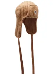 Moncler Ribbed Wool hat - Camel One Size