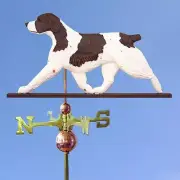 Brittany Spaniel Hand Carved Hand Painted Basswood Dog Weathervane Liver