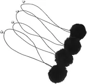 4pcs Cat Scratching Post Replacement Ball Cat Scratching Post Ball Bell Plush Black
