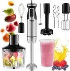 Versatile Hand Blender with Stainless Steel Attachments - 8 Speed Mixer Set