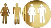 LeeQinersw Identification Signs for Restrooms in Commercial, Yellow