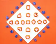 Polymer Clay Cutters | Geometric Stud Cutter Set | 15 Earring Cutter Set