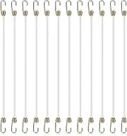 Piriuuo 12 Pcs White Bungee Cords with Hooks, 11 Inch Heavy Duty Outdoor Bungee Straps Small Bungee Cords Elastic Rope Latex Mini Rope for Outdoor Tent Camping Luggage Roof Racks Car Tarps Bikes Rvs