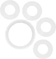 5pcs Connector Seal Part Replacement Ring Repair Gasket for Air Pump Pressure Compressor Gasket Washer for Air Tube Pump Gasket Seal Air Pump Washer Pool Kit Rubber White