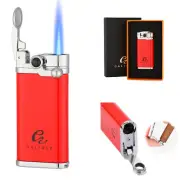 Galiner 1 Torch Jet Flame Refillable Cigar Lighter with Punch Windproof Lighter