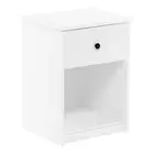 Furinno Lucca Engineered Wood Nightstand with One Drawer in White