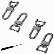 DACUAN 4pcs Metal Bolt Snap Buckles D Ring Swivel Lobster Clasp Push Gate Snap Hooks Shoulder, Strap Clasp Clip for DIY Bag