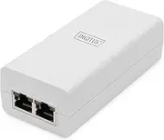 DIGITUS Gigabit Ethernet PoE+ Injector 802.3at, 30 W Small Enclosure, White