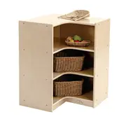 Jooyes Kids 3 Shelf Corner Storage Cabinet - H76cm
