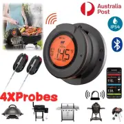 Wireless Smart Meat Thermometer Grill BBQ Cooking Bluetooth App Control 4 Probes