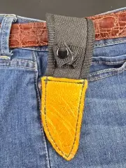 Orange LIZARD skin Sheath full tang knifes vertical knifes holster horizontal 6"