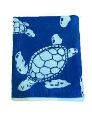NWT TOMMY BAHAMA Cotton blend Turtle Print Beach Towel Measures 36" x 68”