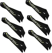 VILLFUL 12pcs Class of 2024 Graduation Sash Gilded Ribbon Party Decorations for Senior Celebrations