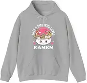 [X.Style] Just a Girl Who Loves Ramen Japanese Noodles I Love Ramen ds028 Hoodie Grey M