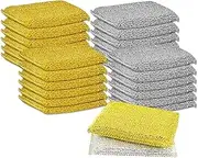 iDopick 28 Pcs Non-Scratch Scrubbing Pads, Glitter Scrubbing Dish Sponges Kitchen Cleaning Kit Reusable Scrubber Sponges for Home Dishes and Cleaning