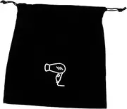 FOMIYES 1Pc Flannel Drawstring Bag for Hair Dryer Supplies Black Jewelry Organizer Versatile Storage for Makeup Personal Items and Sundries