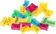Gogogmee 72Pcs Colorful Plastic Pencil Sharpener Mini Manual Sharpener for Easy to Clean for School Supplies Random Colors Included