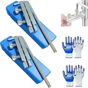Broken Valve Thread Extractor, Broken Faucet Extractor, Broken Faucet Removal Tool, Broken Valve Extractor, Broken Pipe Extractor Tool, Faucet Installation and Removal Tool Screw Extractor Set (2pcs)