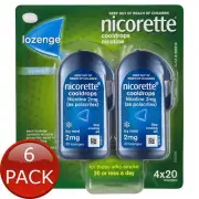6 x Nicorette Cooldrops 2Mg 80 Lozenges