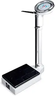 Mechanical Bathroom Scale, Health Medical Scale, 2-in-1 Height and Weight Scale,Adjustable Aluminum Rod, Oversized Dial, 160kg/190cm Assurance