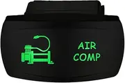 12V 20A / 24V 10A ON-Off Horizontal Rocker Switch AIR COMP 6C10SG Universal fits Toyota Nissan Holden Mitsubishi Ford Amarok etc. Dual LED in Green