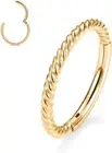 Rook Helix Daith Cartilage Tragus Earrings Nose Ring 16G 6mm Stainless Steel Gol