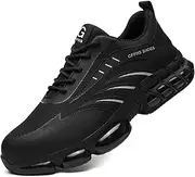 [SDEQA] Safety Trainers Men Women Fashion Steel Toe Cap Work Shoes Lightweight Industrial Sneakers Puncture Proof Construction Work Footwear