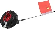 BRIGHTFUFU 1 Set Bicycle Banner Wheel Bracket Lumbar Bumble Flag Trailer Car Decal Logo Flag Pole Electric Vehicle Decoration Motorcycle Decoration Boat Motor Muffs Mirror Trailer Bike Alloy