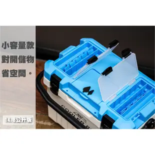 【獵漁人】恆冠 2019新品 超神多功能釣魚冰箱 內建打氣機 14.8L / 19L