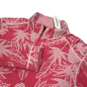 Tommy Bahama 1/4 Zip Reversible Sweater Mens Large Pink Floral NWT New with Tags