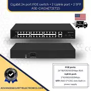 POE Network Switch 24 Gigabit Port + 2 Uplink port RJ45 + 2 *1.25G SFP