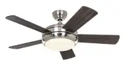 Ceiling Fan Remote Control Fan Lamp Fan Titanium Chrome Walnut 105 CM