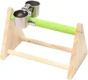 WeiLaiKeQi Bird Feeder Stands with 2 Stainless Steel Feeding Cups for Canaries Cockatoo