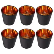 2024 Black Lamp Shades With Gold Lining Clip On Light Shades Candle Chandelier Lampshades, Set Of 6