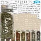 8pcs 274 Stickers Spice Storage Jar Labels Combo Black And White Pantry Label~
