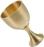 FONDOTIN Brass Shot Glass Ml Royal Wine Cup Goblet for Stage Film Wedding Decor Vintage Home Bar Accessory