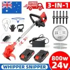 800W 30CM&Whipper Snipper Cordless Grass Trimmer Lawn Grass Brush Cutter Blades