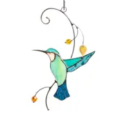 HUMMINGBIRD Stained Glass Suncatcher Xmas Gift Bird Stained Glass Wall Hangings