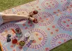 Boho Outdoor Rug | Woven Waterproof Plastic, Lightweight Mat Geometric Pattern